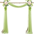 thumbnail image 6 of New Window Scarf Multifunction Voile Window Or Event Decoration Polyester-Cotton Blend, Green One Size, 6 of 6