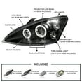 thumbnail image 3 of Spec-D Tuning Halo LED Projector Headlights Black Compatible with 2000-2004 Ford Focus, Left + Right Pair Headlamps Assembly, 3 of 5