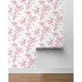 thumbnail image 3 of NextWall Pink Sketched Floral Peel and Stick Wallpaper, 3 of 8