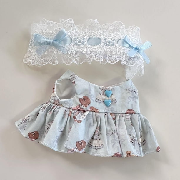 Ropa de muñeca de peluche,Haz tu propia muñeca,Accesorio de disfraces de accesorios de fotografía suaves para juegos de rol,Vístete para muñeca de Azul