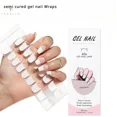 thumbnail image 4 of 16//20/22 puntas de Gel semicurado francés, tiras adhesivas para uñas, impermeables, de larga duración, cobertura completa, Stcikers de uñas en Gel, lámpara UV necesaria, 4 of 5