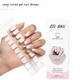 thumbnail image 4 of 16//20/22 puntas de Gel semicurado francés, tiras adhesivas para uñas, impermeables, de larga duración, cobertura completa, Stcikers de uñas en Gel, lámpara UV necesaria, 4 of 5