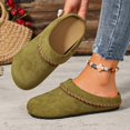 thumbnail image 6 of uublik Women Slippers Breathable Fabric Soft Sole House Shoes Non Slip Slippers, Green, 6 of 7