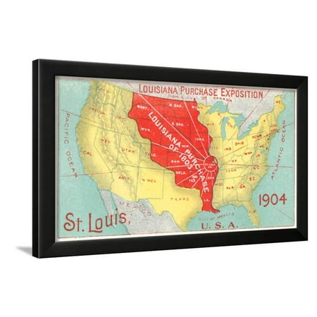 Missouri Frame - Louisiana Purchase, St. Louis, Missouri Framed Print Wall Art