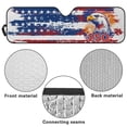 thumbnail image 6 of HUIACONG 250th Eagle Flag Windshield Sun Shade for 2018-2025 Jeep Wrangler JL JLU & 2020-2025 Jeep Gladiator 310T Polyester Covered Foldable Front Sunshade, Blocks UV Rays and Heat, 6 of 6