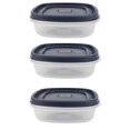 thumbnail image 1 of Contenedores de almacenamiento de alimentos Utensilux, juego de 3 tazas y 7 piezas con tapas, 1 of 1