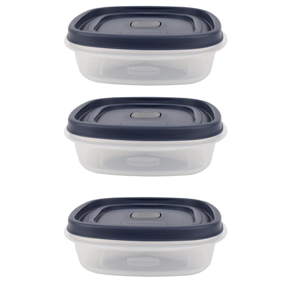 Contenedores de almacenamiento de alimentos Utensilux, juego de 3 tazas y 7 piezas con tapas