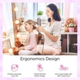 thumbnail image 3 of Hair Straightener Brush, Infrared Ionic Hair Straightening Brush, 13 Heat Settings with LED Screen & Anti-Scald & Auto-Off, Fast Heating Comb for Home Salon, 3 of 6