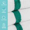 thumbnail image 5 of Arkwright Power Gym Hand Towels (12 Pack), 16x27 in., Soft Cotton, White with Green Stripe, 5 of 6