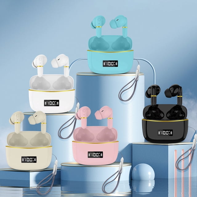 Xihbxyly En Venta Auriculares Bluetooth En Cable, Pantalla Digital, Duración de La Batería, Auriculares Bluetooth 5.3 En La Oreja