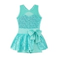 thumbnail image 2 of Alvivi Kids Girls Sequins Hollow Back Boxer Bottom Dance Dress 4-14 Mint Green 6, 2 of 6