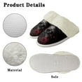 thumbnail image 6 of Chririnla Red Rose Skull Fuzzy House Slippers for Women Warm House Shoes with Anti-Skid Sole, Non-Slip Closed Toe Plush Slippers for Indoor Outdoor, 6 of 7
