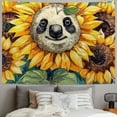 thumbnail image 2 of PRATYUS Sloth Sunflower Tapestry Wall Hanging Art Deco Tapestries for Bedroom Living Room Dorm Painting, 2 of 6