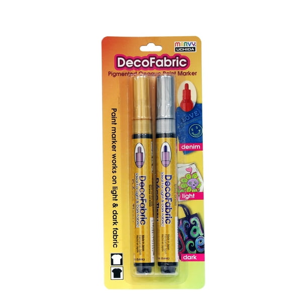 marvy-uchida-decofabric-fabric-paint-marker-gold-silver-2pk-walmart