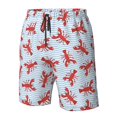 thumbnail image 4 of Logiee Cartoon Lobsters 1 Print Mens Swim Trunks Quick Dry Board Shorts,Breathable Hawaii Beach Shorts Swimwear Bathing Suits-XX-Large, 4 of 6