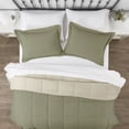thumbnail image 6 of Noble Linens Soft 2-Piece Sage & Ivory Reversible All Season Lightweight Down Alternative Comforter Set, Twin/Twin XL, 6 of 6