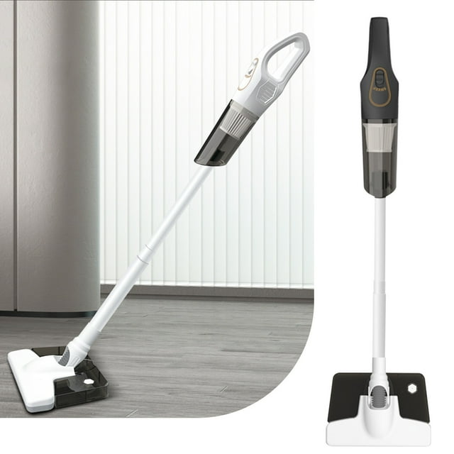 Fiudx Aspiradora de Escoba, 30 Minutos de Autonomía, Diseño Ligero, Limpieza de Pelos de Mascotas y Alfombras, Depósito de Agua Integrado, Accesorios 5 En 1, Ideal para Casa y Oficina, Color Blanco y