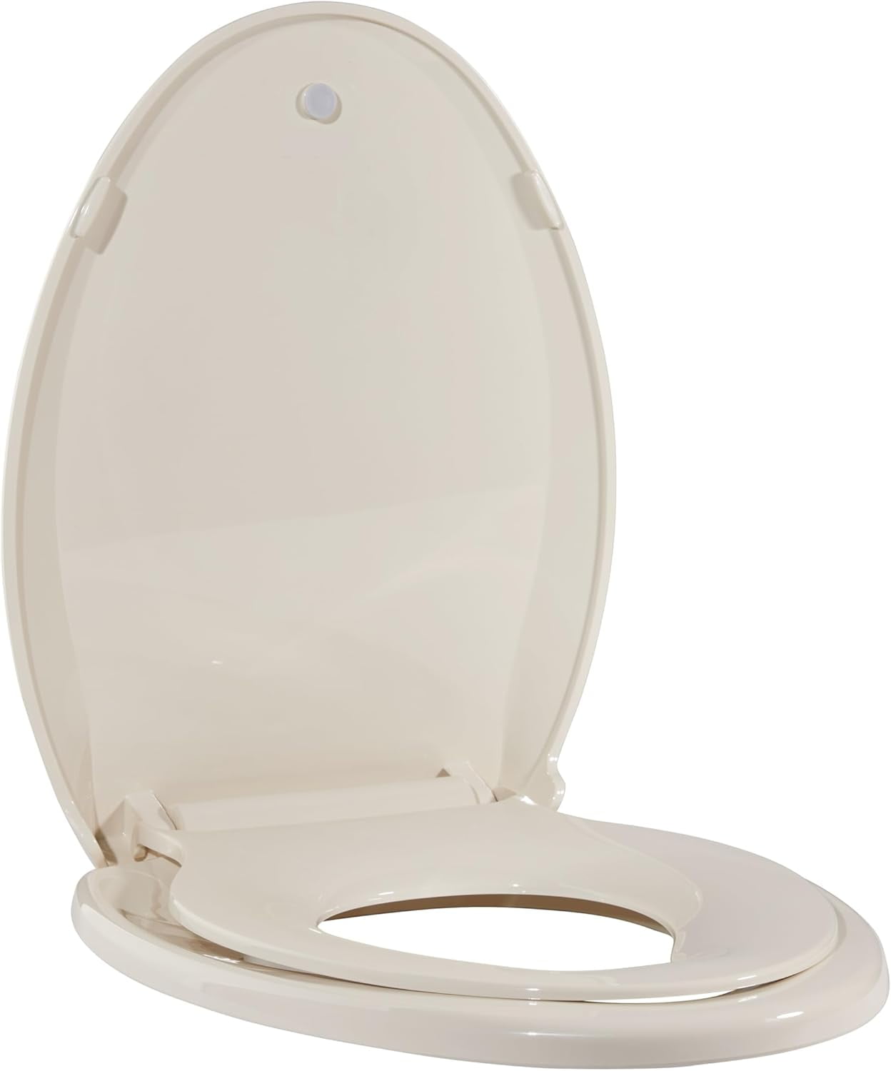M optimized Toilet Seat 19", Elongated Toilet Seat with Toddler Seat Built in, Potty Training Toilet Seat Elongated for Universal Use, with Slow Close and Magnets