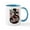 White/Blue Inside, variant on CafePress - La Jefa The Boss Funny Sugar Skull Woman Mexican Mugs - 11 oz Ceramic Mug - Novelty Coffee Tea Cup