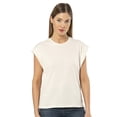 thumbnail image 5 of VAVONNE Womens Dressy Casual T Shirts, Stylish Sleeve Crop Tank Tees, Summer Tops 2023 Trendy (Cream, Small), 5 of 5