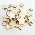 thumbnail image 3 of NUOLUX 200pcs Wooden Stars Wood Star Slices Mini Star Embellishments for Wedding Crafts Making, 3 of 5