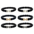 thumbnail image 3 of Dumbbell Sbracelets 19cm Frosted Alloy Fitness Bracelet MEN WOMEN, 3 of 9