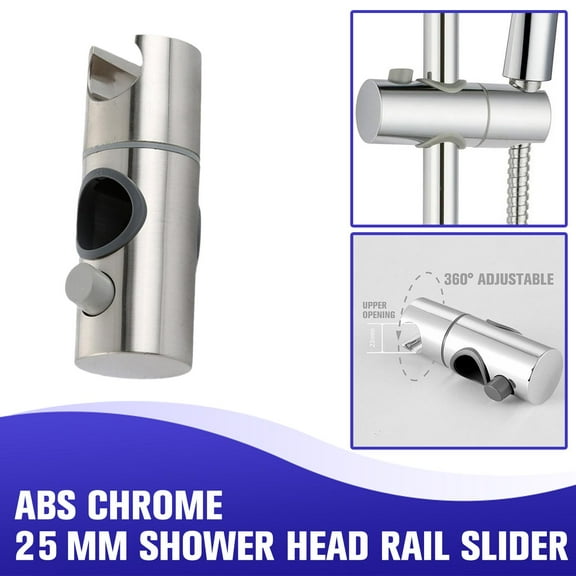 BETTERLIFE ABS Shower Rail Head Slider Holder Replace Adjustable Bracket 25mm UK Stock O9K8