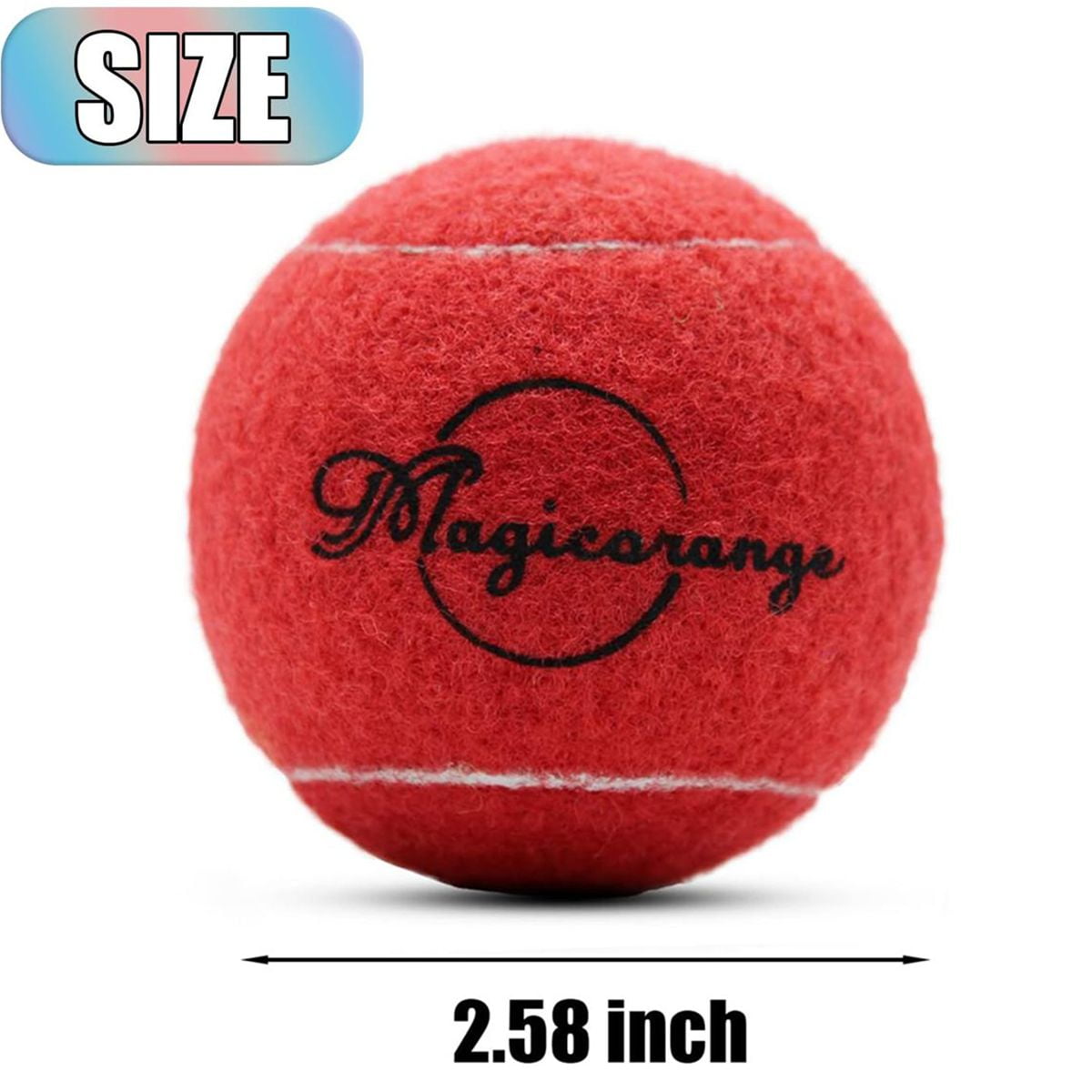Magicorange Tennis Balls 30 Pack, 2.58 Inch Advanced Training Practice Balls for Beginner, Pet Dog Playing Balls (Multicolor)