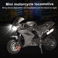 thumbnail image 2 of AQCW 49cc 4-Stroke Pocket Rocket Motorcycle, Gas Tank Mini Motorbike with Front Rear Disc Brakes, Racing Max Speed 25mph, Dual Headlights Black, 2 of 10