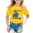 thumbnail image 4 of NINGMENG Hauts et T-Shirts pour Filles Enfants Mignon Raton Laveur Imprimé Animal Col Rond Manches Courtes Chandail T-Shirts Extérieur, Jaune, 5-6 Ans, 4 of 4