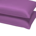 thumbnail image 4 of Kelnaro 2 Pack Purple Satin Pillowcases King Size 20"x36" - Hidden Zipper Silky Smooth Soft Breathable Pillow Covers for Hair & Skin, 4 of 6