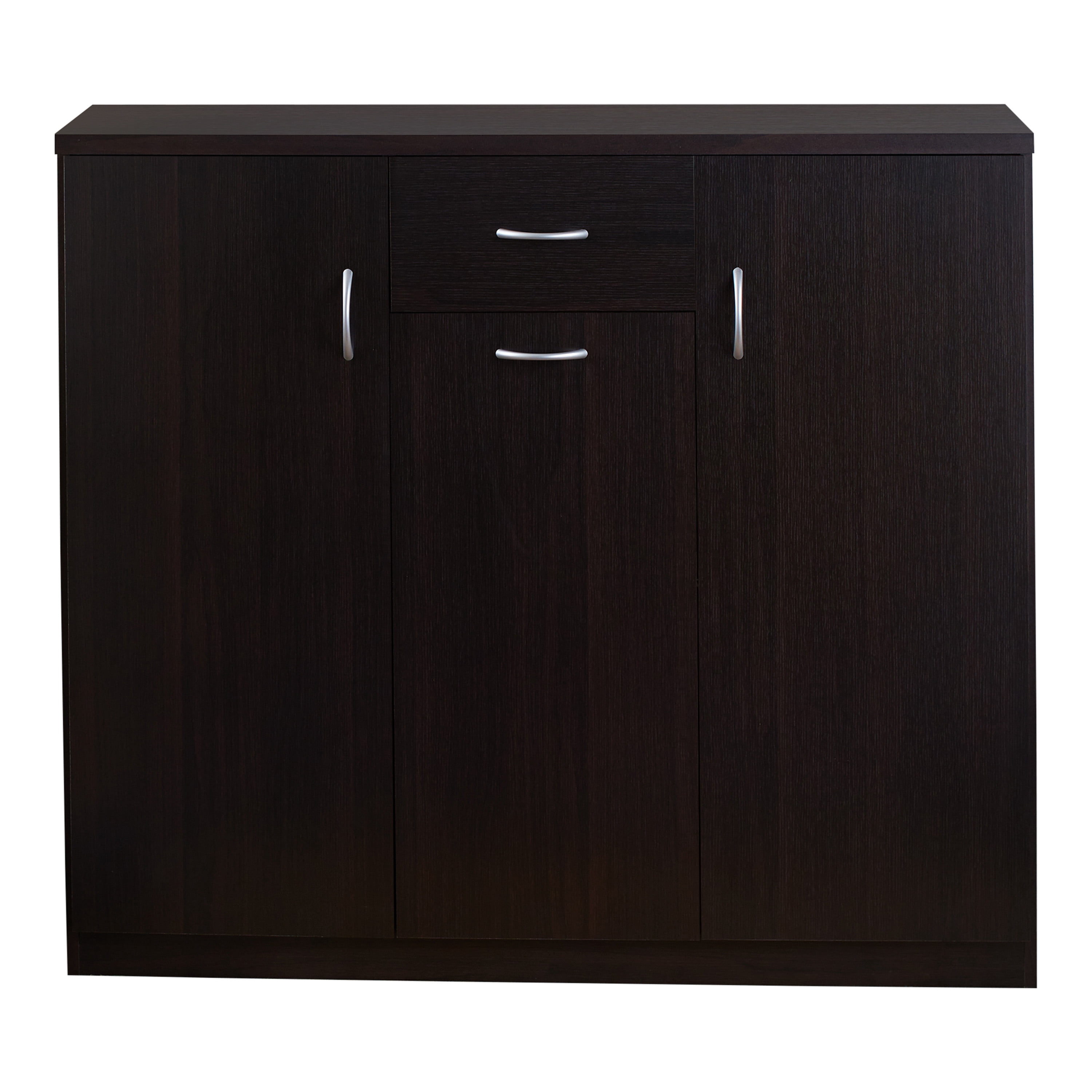 Furniture of America Keri 10-Shelf Wood Espresso Shoe Cabinet for 14 Shoes