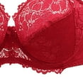 thumbnail image 3 of ATOYSOY Everyday Bra Daily Lace Splicing Breathable Push Up Underwear Underwired Padded Workout Girls Teens Smoothing Comfy Bra Red, 3 of 3