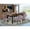 Distressed Jacobean, variant on East West Furniture LMSI7-77-37 7-Piece Dining Room Table Set- 6 Dining Chair with Limelight Linen Fabric Seat and Button Tufted Chair Back - Rectangular Table Top & Wooden 4 Legs - Distressed...