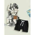 thumbnail image 2 of Bagilaanoe 2pcs Toddler Baby Boys Short Pants Set Camouflage Sleeveless Hooded Tank Tops + Shorts 6M 12M 18M 24M 3T 4T Kids Casual Summer Outfits, 2 of 8