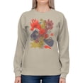 thumbnail image 2 of Floral Abstract Design Women's Sweatshirt, 2 of 3