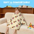 thumbnail image 5 of Saint Bernard and Roses Lamb Fleece Blanket Hoodies for Teens ,Teens Oversize Sherpa Wearable Hooded Blanket Sweatshirt with Super Pockets, 5 of 6