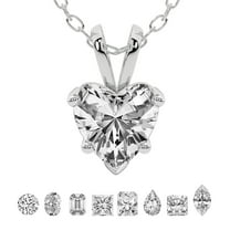 6 Carat Heart IGI Certified Lab Grown Diamond Pendant Necklace For Women | FG-VS Solitaire Pendant Necklace 14K White Gold | Quartze Split Bail