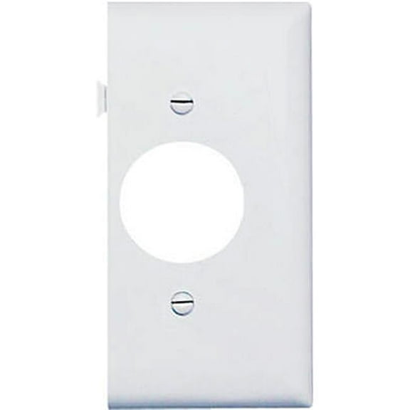 PJSE7W Single Outlet Opening End Section Sectional Nylon Wall Plate, White