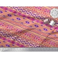 thumbnail image 2 of Soimoi Poly Georgette Fabric Aztec Geometric Decor Fabric Printed Yard 42 Inch Wide, 2 of 3
