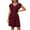 Wine, variant on Tumotour Summer Dress for Women Homecoming Dresses Shirt Dress for Women Mini Dress Women's Slim FiTting Diagona L Neckline Sleeveless Dress