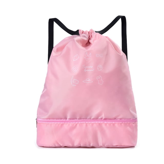 Yuarrent Bolsa de secado húmedo para natación, de hombro para deportes de playa al aire libre, correa ajustable, bolsa portátil, ropa, traje de Deportes acuáticos Rosa L Yuarrent OD020170-06