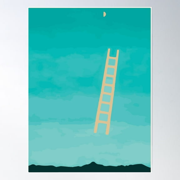 Ladder To The Moon Georgia O'Keeffe Poster Wall Art, Modern Wall Decor For Living Room Bedroom, 8x12 UNFRAMED