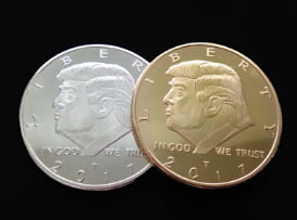 Donald Trump 45th President of USA 2017 silver plated liberty coin 