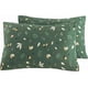 thumbnail image 1 of Pillowcase 100% Cotton Queen Size Green Botanical Floral Leaves Print Decorative Bed Pillow Cover Set of 2 with Envelope Closure Hotel Quality Soft Br, 1 of 4