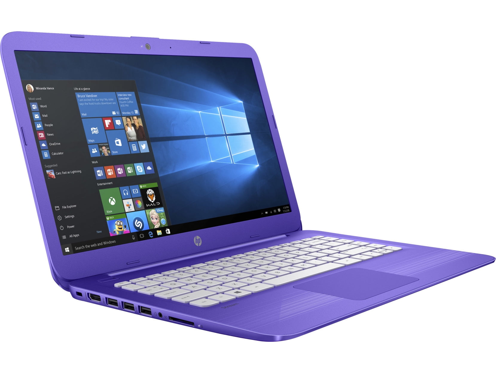 HP Stream 11ah131nr 11.6" Laptop N4000 4GB 32GB eMMC W10S, Purple