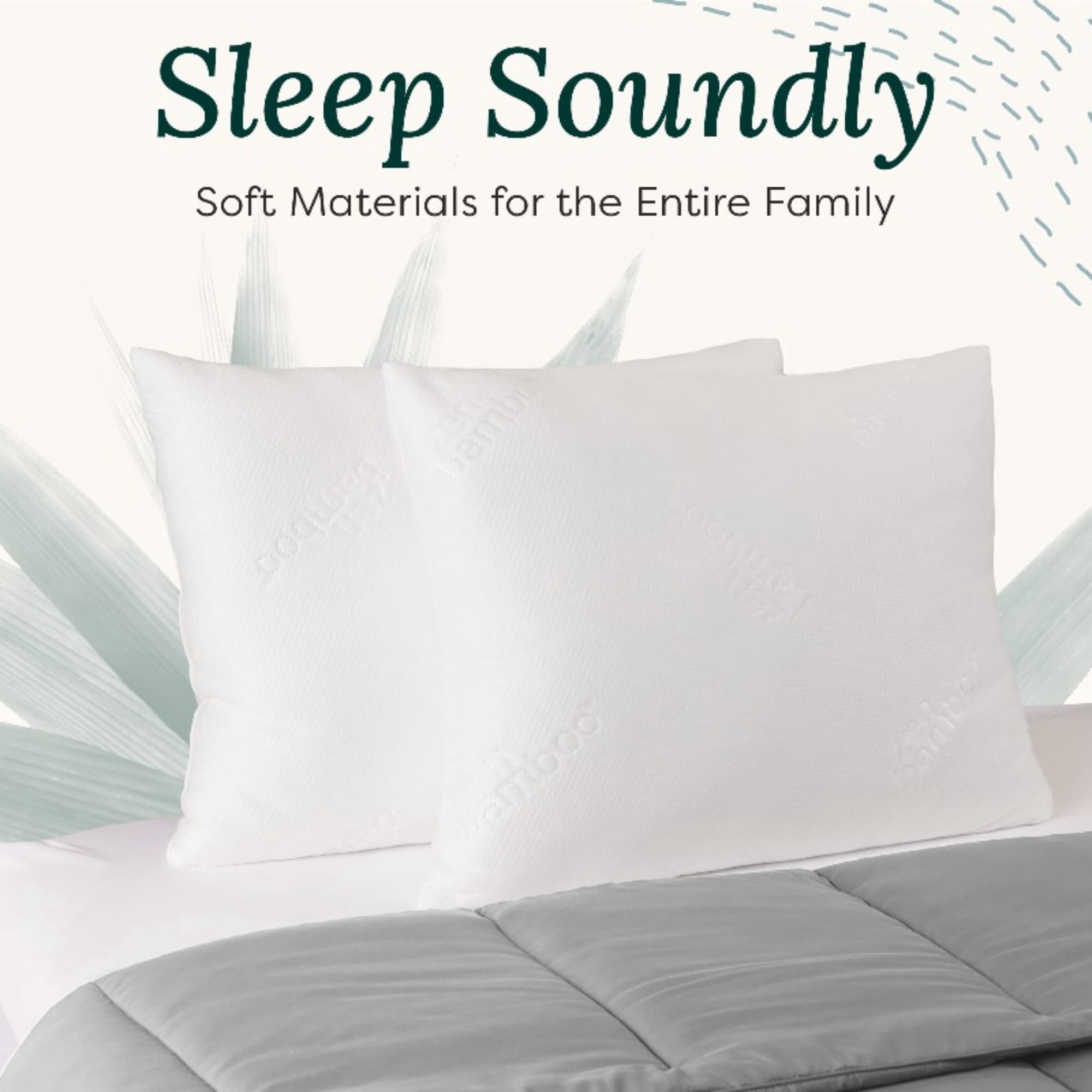 I DO Cooling Bamboo Pillows Queen Size 2 Pack -Ultra Plush Down Alternative Bed Pillows with Breathable Cover -Machine Washable, Hypoallergenic & Ideal for Hot Sleepers