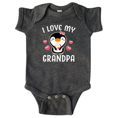 

Inktastic I Love My Grandpa with Cute Penguin and Hearts Gift Baby Girl Bodysuit