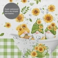 thumbnail image 3 of HVEST Spring Floral Gnome Shower Curtain, Sunflower and Green Gnome in the Bathtub Bathroom Curtain Modern Polyester Fabric Decor Curtain with Hooks, 60X72 inch, 3 of 8