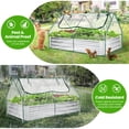 thumbnail image 4 of Funcid Galvanized Raised Garden Bed with Cover, Outdoor Metal Planter Box 2 Roll-Up Windows Mini Greenhouse for Growing Flowers Fruits Vegetables and Herbs, 6x3x3ft(Clear), 4 of 12